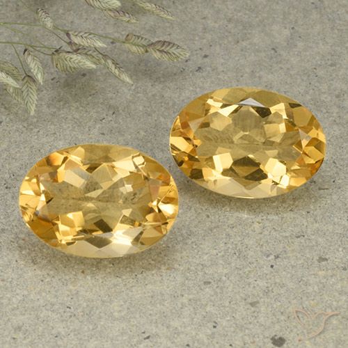 Gemme di Citrino Arancio dorato naturale da 9.79 ct, Taglio ovale, VVS-VS