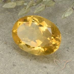 Citrino Arancio Dorato Profondo naturale da 5.35 ct, Ovale, VVS-VS