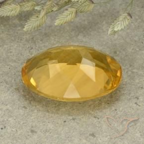 Citrino Arancio Dorato Profondo naturale da 5.35 ct, Ovale, VVS-VS