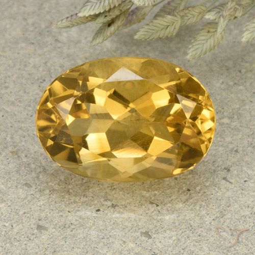5.73ct Naturale Dorato medio-chiaro Citrino, Ovale, VVS-VS