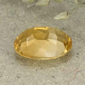 Citrino Dorato medio-chiaro naturale da 5.73 ct, Ovale, VVS-VS