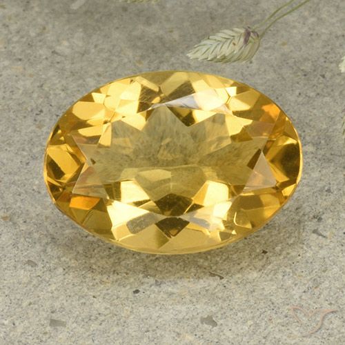 4.45ct Naturale Arancio dorato Citrino, Ovale, VVS-VS