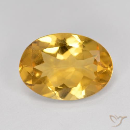 5.16ct Naturale Arancio Dorato Profondo Citrino, Ovale, VVS-VS