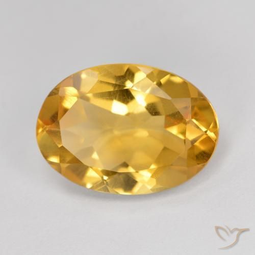 Citrino Arancio Dorato Profondo naturale da 5.16 ct, Ovale, VVS-VS