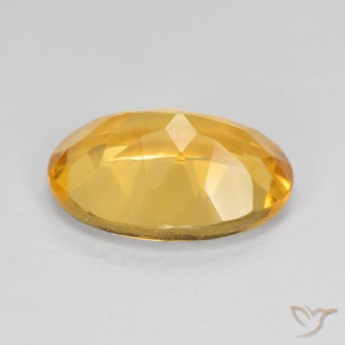 Citrino Arancio Dorato Profondo naturale da 5.16 ct, Ovale, VVS-VS
