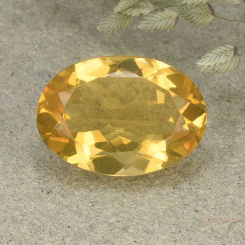4.68ct Naturale Dorato medio-chiaro Citrino, Ovale, VVS-VS