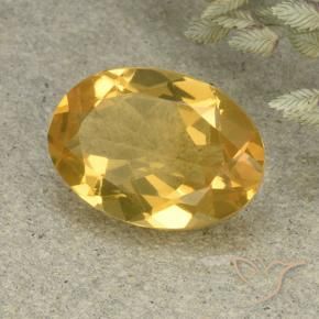 Citrino Dorato medio-chiaro naturale da 4.68 ct, Ovale, VVS-VS