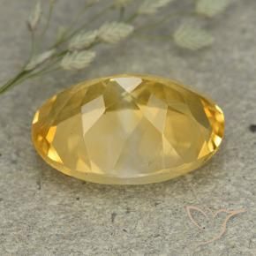 Citrino Arancio dorato naturale da 5.42 ct, Ovale, VVS-VS