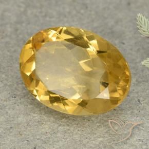 Citrino Dorato medio-chiaro naturale da 4.99 ct, Ovale, VVS-VS