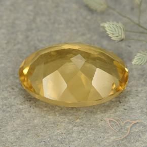 Citrino Dorato medio-chiaro naturale da 4.99 ct, Ovale, VVS-VS