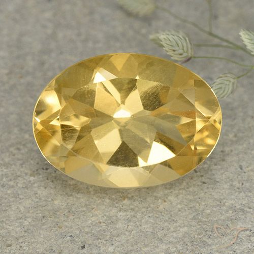 5.81ct Naturale Dorato medio Citrino, Ovale, VVS-VS