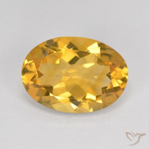5.14ct Naturale Dorato scuro Citrino, Ovale, VVS-VS