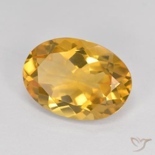 Citrino Dorato scuro naturale da 5.14 ct, Ovale, VVS-VS