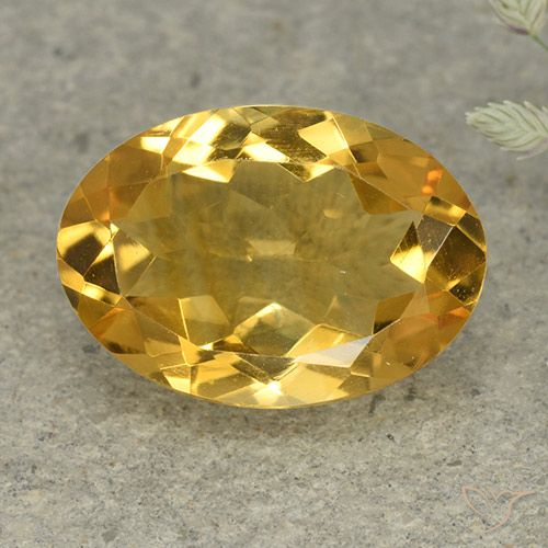 4.32ct Naturale Dorato medio-scuro Citrino, Ovale, VVS-VS