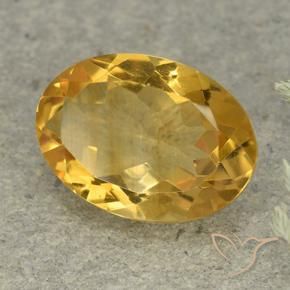 Citrino Dorato medio-scuro naturale da 4.32 ct, Ovale, VVS-VS