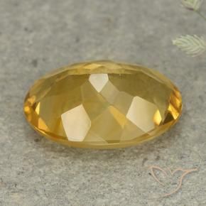 Citrino Dorato medio-scuro naturale da 4.32 ct, Ovale, VVS-VS