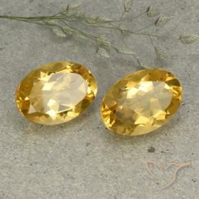 Gemme di Citrino Dorato medio-chiaro naturale da 10.76 ct, Ovale, VVS-VS