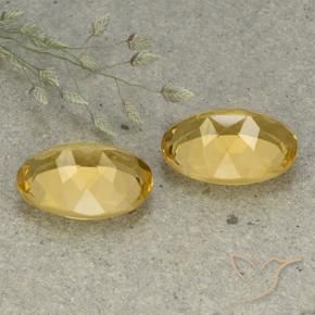 Gemme di Citrino Dorato medio-chiaro naturale da 10.76 ct, Ovale, VVS-VS