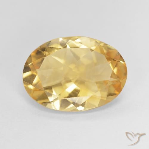 4.28ct Naturale Medium Light-Golden Citrino, Ovale, VVS-VS