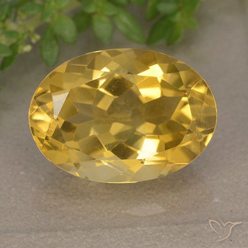 5.95ct Naturale Dorato medio Citrino, Ovale, VVS-VS