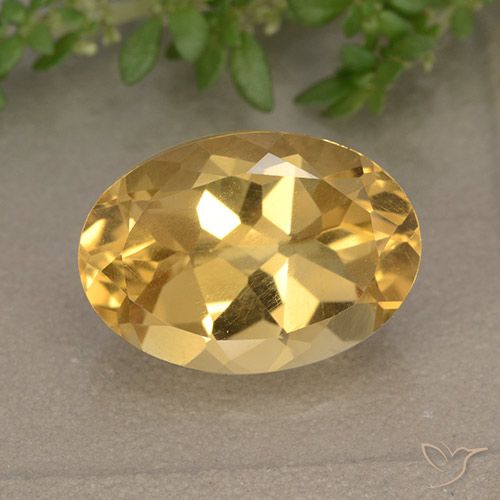 5.78ct Naturale Arancio Dorato Profondo Citrino, Ovale, VVS-VS