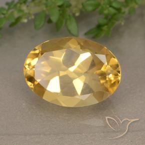Citrino Arancio Dorato Profondo naturale da 5.78 ct, Ovale, VVS-VS