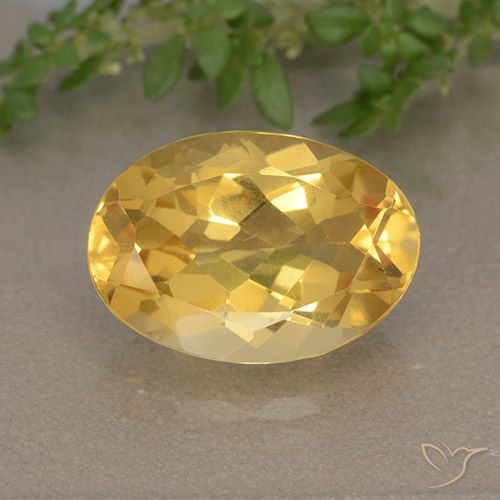 5.38ct Naturale Arancio Dorato Profondo Citrino, Ovale, VVS-VS