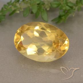 Citrino Arancio Dorato Profondo naturale da 5.38 ct, Ovale, VVS-VS