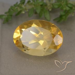 Citrino Arancio dorato naturale da 5.74 ct, Ovale, VVS-VS