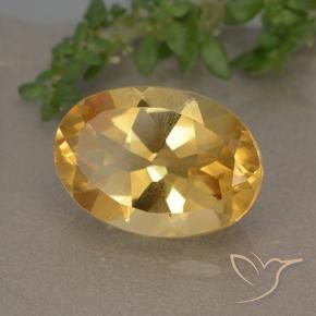 Citrino Arancio Dorato Profondo naturale da 5.64 ct, Ovale, VVS-VS