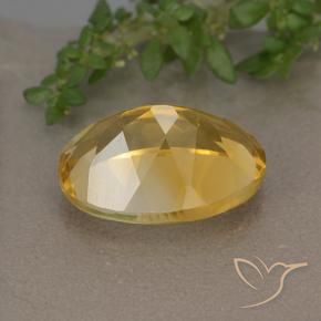 Citrino Arancio Dorato Profondo naturale da 5.64 ct, Ovale, VVS-VS