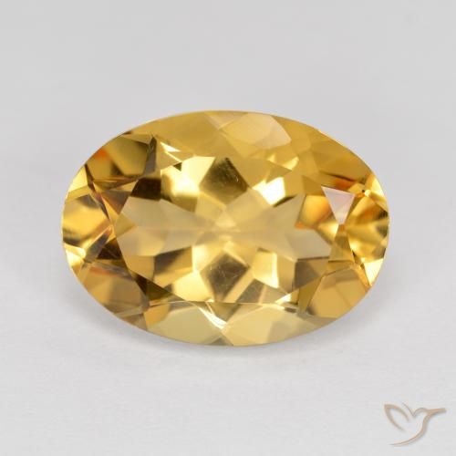 Citrino Dorato naturale da 5.47 ct, Ovale, VVS-VS