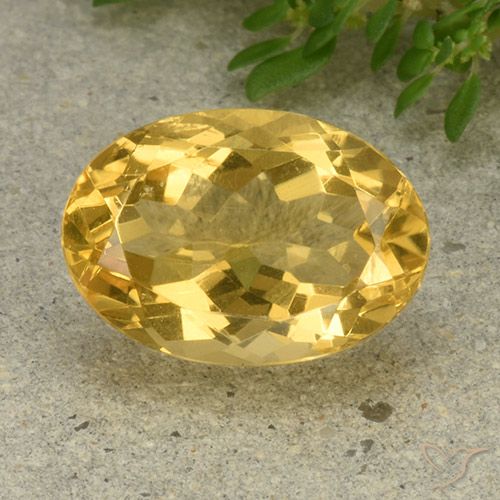 5.93ct Naturale Dorato medio Citrino, Ovale, VVS-VS