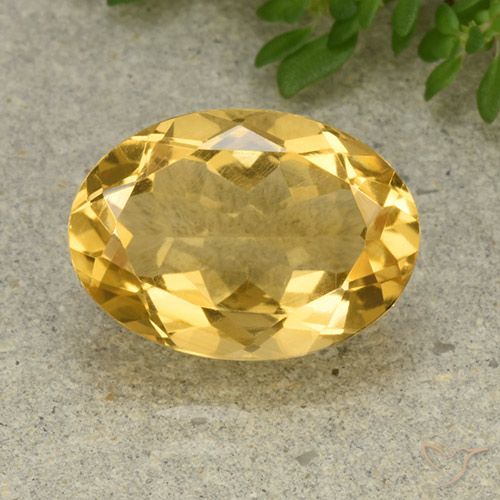 5.54ct Naturale Dorato medio Citrino, Ovale, VVS-VS