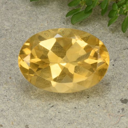 5.43ct Naturale Dorato medio Citrino, Ovale, VVS-VS