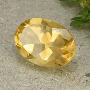 Citrino Dorato medio naturale da 5.43 ct, Ovale, VVS-VS