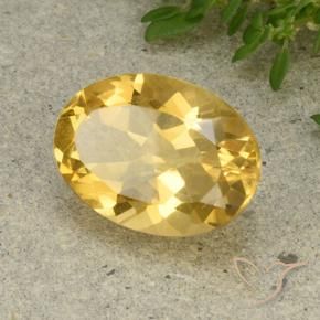 Citrino Dorato medio naturale da 5.22 ct, Ovale, VVS-VS