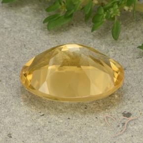 Citrino Dorato medio-chiaro naturale da 5.33 ct, Ovale, VVS-VS