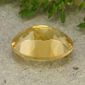 Citrino Arancio dorato naturale da 5.41 ct, Ovale, VVS-VS