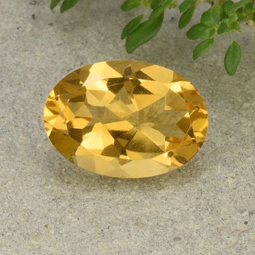 4.76ct Naturale Dorato medio-chiaro Citrino, Ovale, VVS-VS