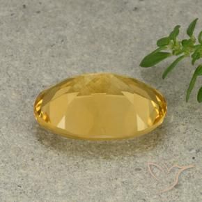 Citrino Dorato medio-chiaro naturale da 4.76 ct, Ovale, VVS-VS