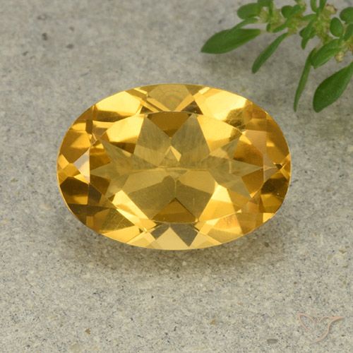 5.56ct Naturale Dorato medio-chiaro Citrino, Ovale, VVS-VS