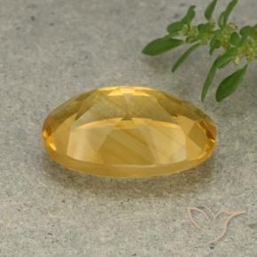 Citrino Dorato medio-chiaro naturale da 5.56 ct, Ovale, VVS-VS