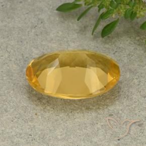 Citrino Arancio dorato naturale da 4.82 ct, Ovale, VVS-VS