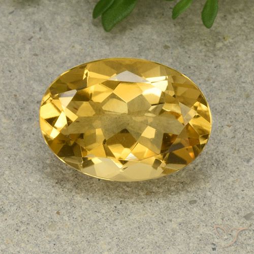 5.32ct Naturale Dorato medio Citrino, Ovale, VVS-VS