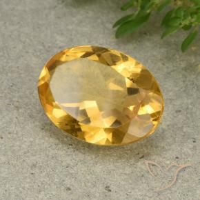Citrino Dorato medio-chiaro naturale da 4.51 ct, Ovale, VVS-VS