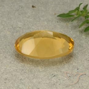 Citrino Dorato medio-chiaro naturale da 4.51 ct, Ovale, VVS-VS