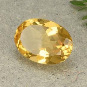 Citrino Dorato medio-chiaro naturale da 5.25 ct, Ovale, VVS-VS
