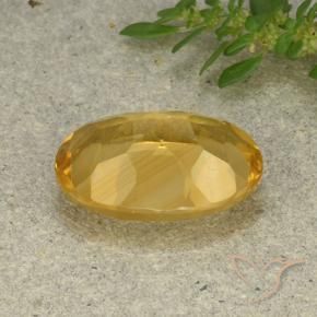 Citrino Dorato medio-chiaro naturale da 5.25 ct, Ovale, VVS-VS