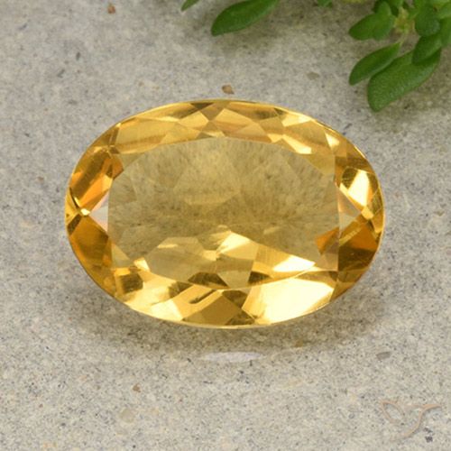 4.47ct Naturale Dorato medio-chiaro Citrino, Ovale, VVS-VS